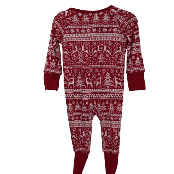 Little Sleepies Red Christmas Reindeer Cheer Zippy Sleeper 0-3 Months - Picture 5 of 7